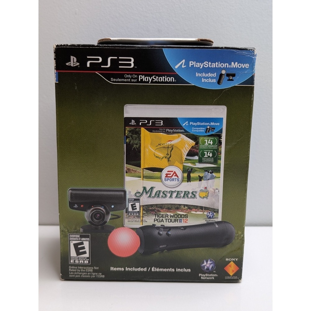 Tiger Woods PGA Tour 12: The Masters / PlayStation 3 PS3 Move Bundle Rare / NEW